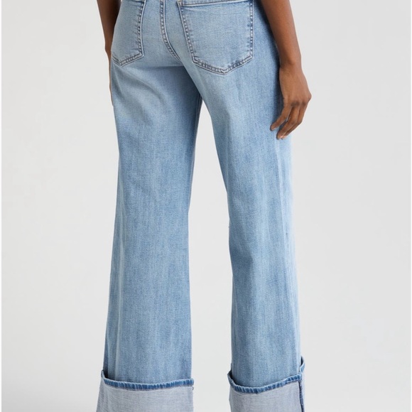 Kut from the Kloth medium blue wide leg, cuffed jeans - Picture 2 of 4